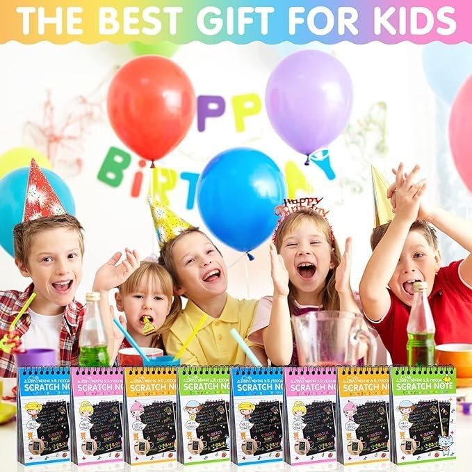 BeyondLuv Party Favors For Kids Birthday- 24Pcs Scratch Books|Toys Boys Girls|Kids Party Favors Mini Toys| Return Gifts For Kids Toys|Birthday Giveaways For Kids|Party Favours|Kids Return gift