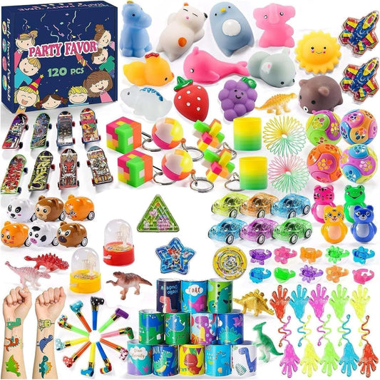 BeyondLuv 120Pcs Party Favors For Kids Giveaways Toys- Goody Bags Gifts For Kids Birthday| Party Bag Fillers For Kids| Return Gifts For Birthday Party Kids| Birthday Giveaways For Kids|Kids Toys|Gift